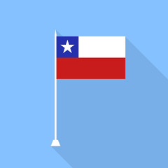 Chile Flag. Vector illustration .