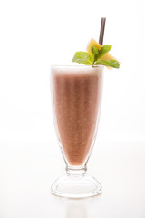 chocolate-banana smoothie with pineapple