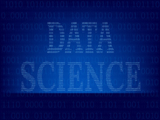 Obraz premium Computer binary code on Blue screen