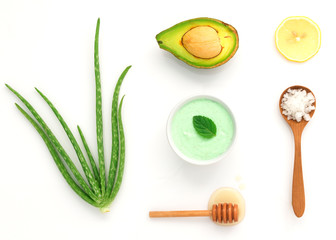 Alternative skin care and homemade scrubs with natural ,sea salt