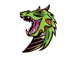 Leadership Animal Logo - Fierce Dragon Character