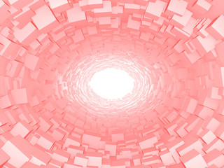 abstract pink tunnel