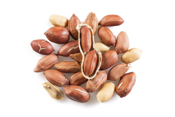 Peanuts composition on white