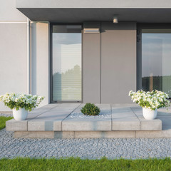 Modern design entrance