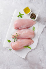 Raw chicken breast
