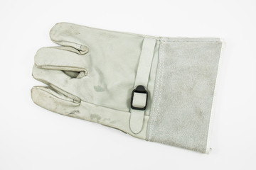Gray glove for protect electric shock