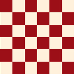 Red Cream Chess Board Background Vector Illustration