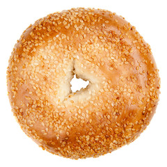 Bagels on white background