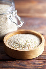 White quinoa in bowl