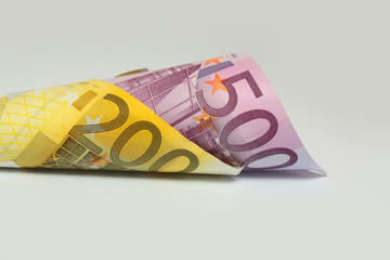Euro money closeup