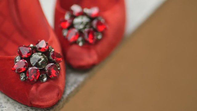 Bride's wedding shoes
