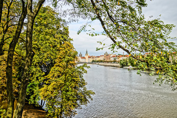 Moldova river in Prague, Czech Republic