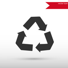 Recycle Icon. Flat design style.