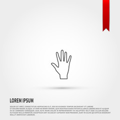 Hand icon vector. 