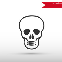 Skull Icon. Danger concept.