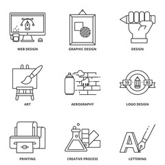 Design and creativity icons set