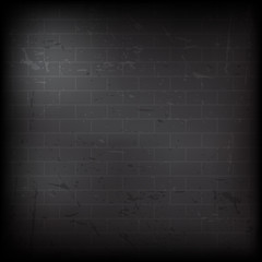 Fototapeta na wymiar Black brick wall, Vector background