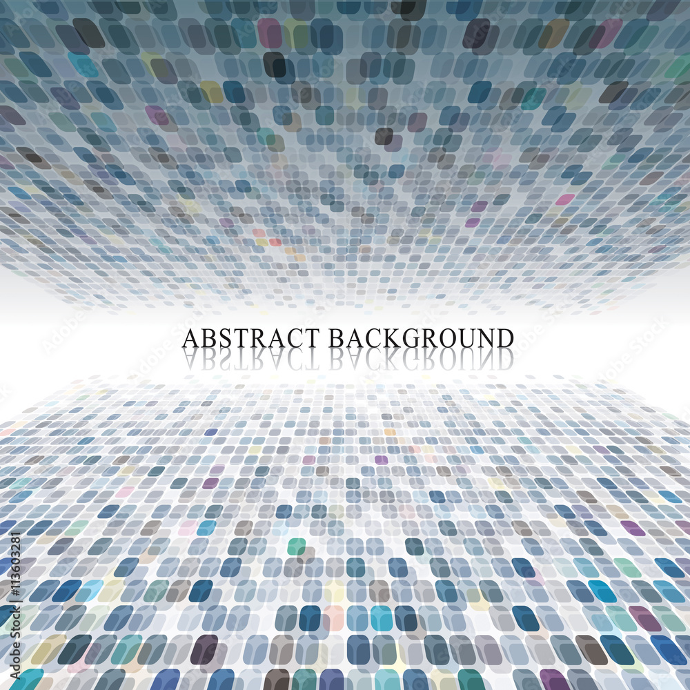 Poster abstract pixels design perspective background.