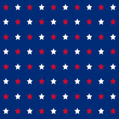 American stars seamless pattern