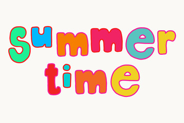 Bright Summer time lettering