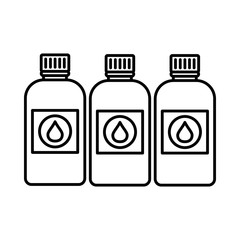 Printer ink bottles icon, outline style