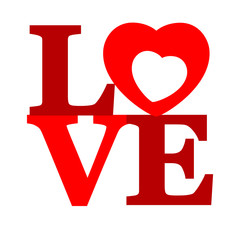 Lettering LOVE.

