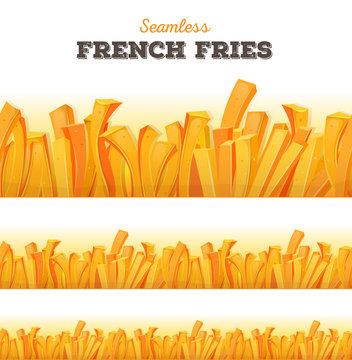 Seamless French Fries Background