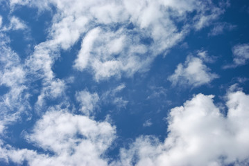 Deep blue sky at sunny day.