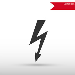 Lightning icon vector.
