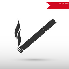 Black cigarette icon vector.