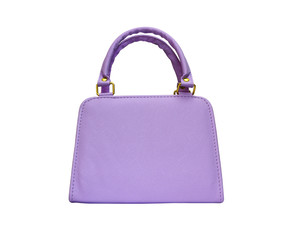 Violet woman purse isolated
