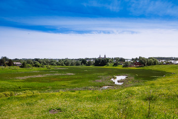 Beautiful cityscape. View of the old Russian town of Suzdal. Gol © Nastya Tepikina