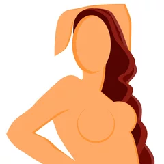 Photo sur Aluminium Abstraction classique vector with naked woman