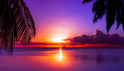 Fototapeta na wymiar Tahiti Sunset
