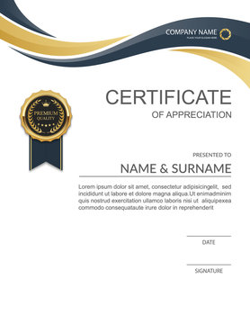 Certificate template, Modern Certificate template design. Vector 