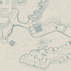 Architectural and engineering blueprint.