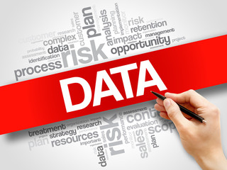 DATA word cloud, business concept