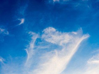 Blue sky and clouds and aging.