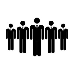 People Icon - Businessmen, Team, Group, Management Icon Glyph in Vector illustration