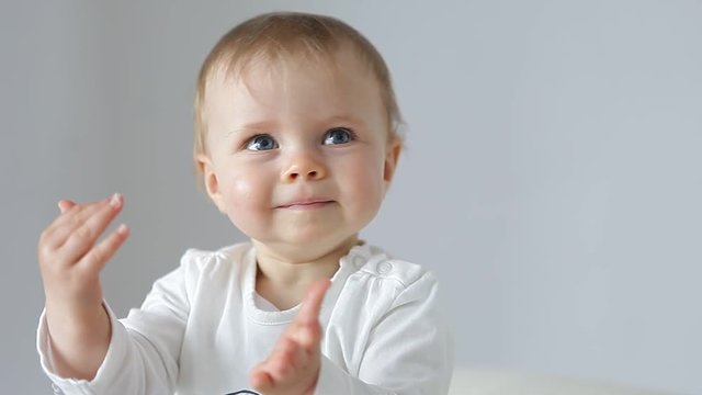 little baby girl smiling
