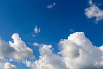 Blue sky with clouds background