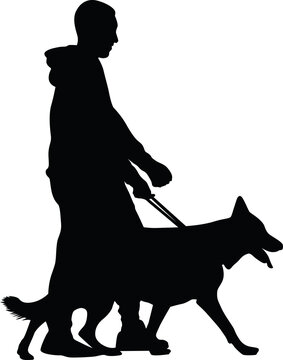 man and dog