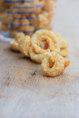 Crispy fried pork skin