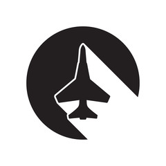 Fototapeta premium black icon with fighter