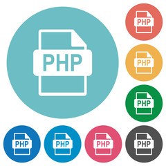 Flat PHP file format icons