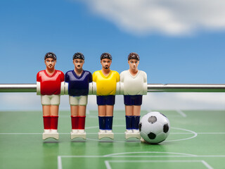 foosball table soccer . football players sport time