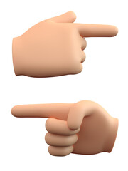 Zeigefinger nach rechts und links, Handzeichen, isoliert