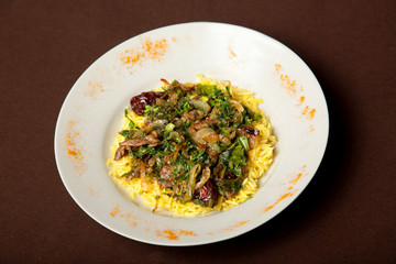 Rice with meat in Georgian