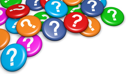 Question Mark Colorful Badges