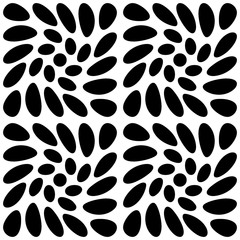 Abstract decorative polka dots and stains. Vector seamless patterns.